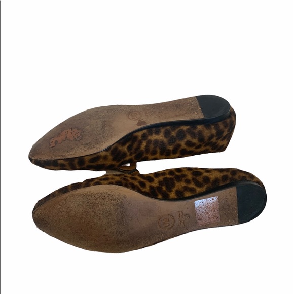 VERONICA BEARD Griffin Calf Hair Leather Leopard Cheetah Loafers Made Italy 37 - Picture 9 of 9
